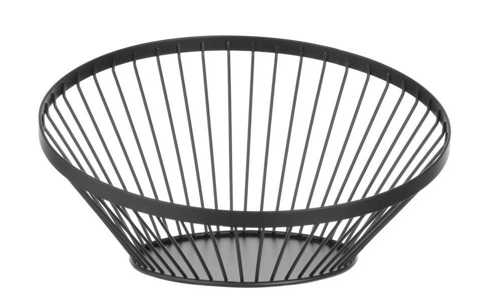 Obstkorb, abgerundet schwarz, HENDI, ⌀280x(H)130mm
