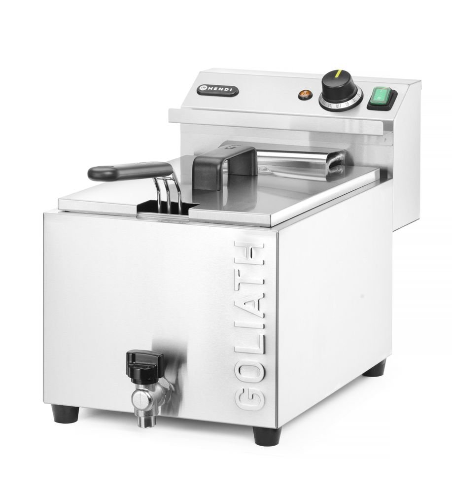 Fritteuse XL mit Ablasshahn HENDI GOLIATH, 10L, 400V/10200W, 300x585x(H)392mm Fritteuse XL mit Ablasshahn HENDI GOLIATH, 10L, 400V/10200W, 300x585x(H)392mm