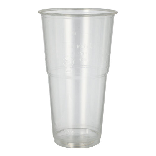 9072 Kaltgetränkebecher, PLA "pure" 0,5 l Ø 9,5 cm · 16,2 cm glasklar mit Schaumrand