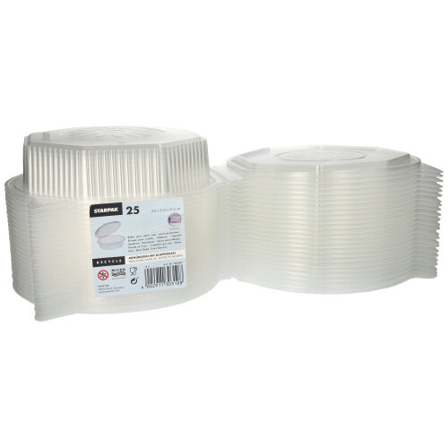 2800 Menüboxen mit Klappdeckeln, PP ungeteilt 5,9 cm x 21,5 cm x 21,5 cm transparent 8-eckig
