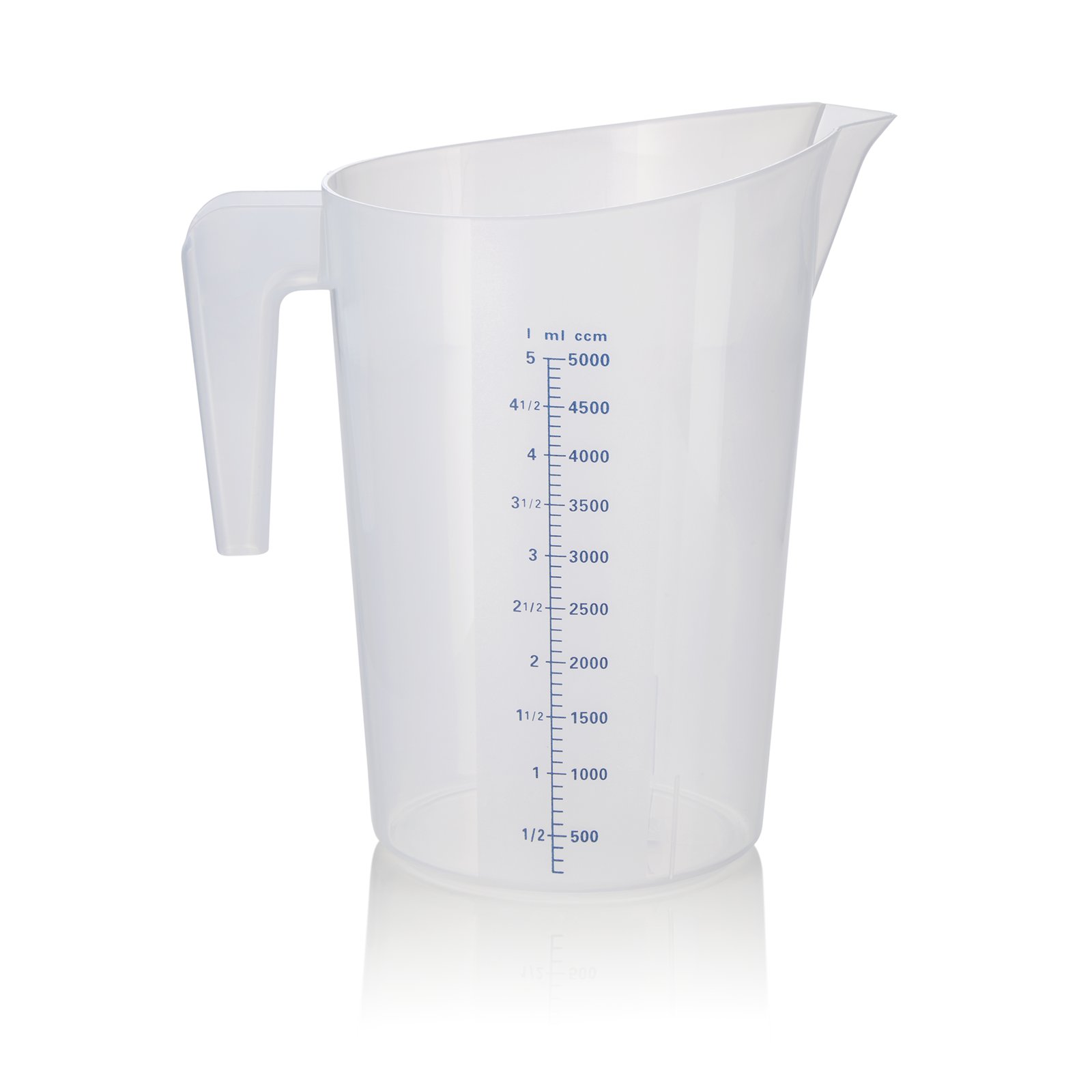 Messbecher, Ø 22,5 cm, 5 ltr., mit 100 ml Skalierung, Polypropylen