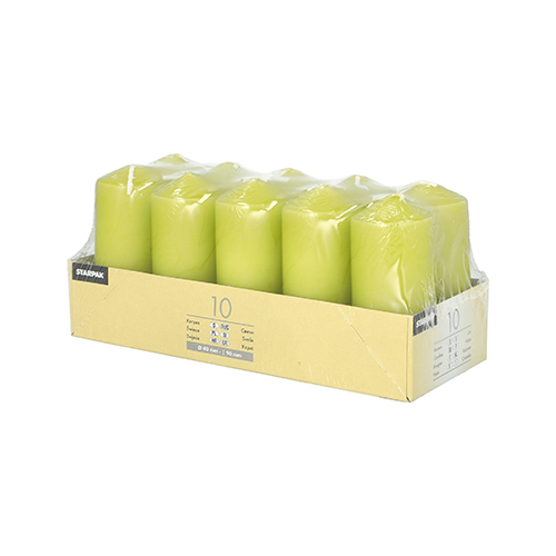 40 Stumpenkerzen Ø 40 mm · 90 mm kiwi 3960 Stumpenkerzen Ø 40 mm · 90 mm kiwi