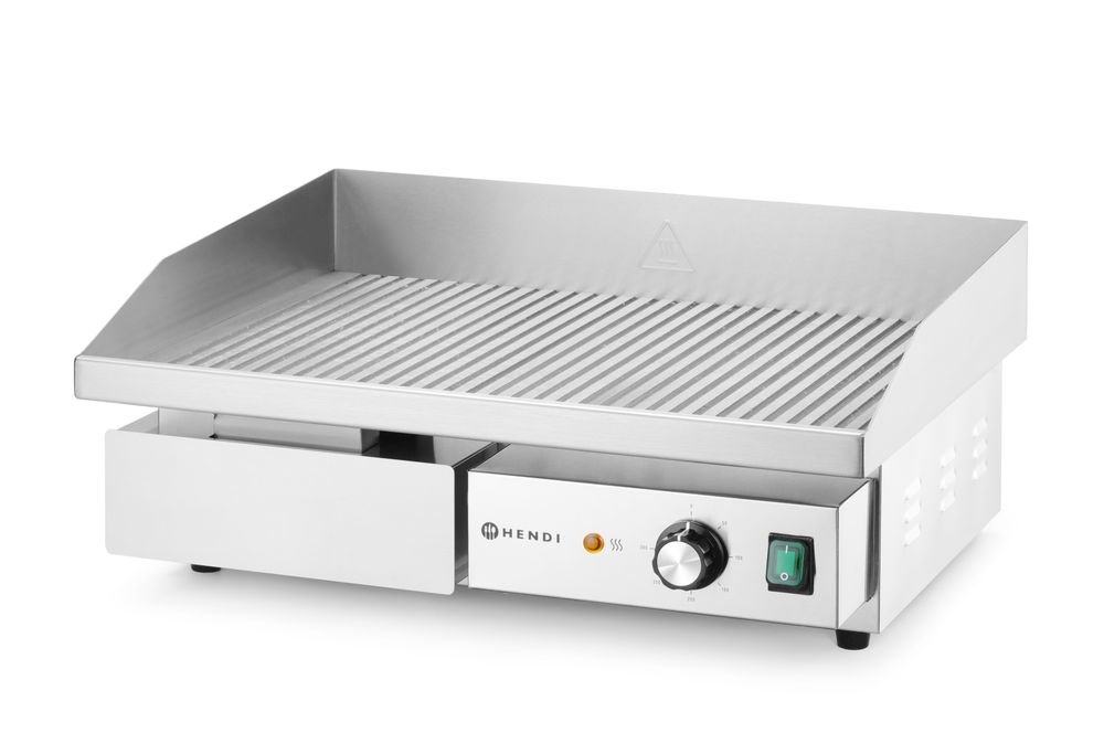Gerillte Grillplatte, Budget Line, 220-240V/3000W, 550x430x(H)240mm Gerillte Grillplatte, Budget Line, 220-240V/3000W, 550x430x(H)240mm