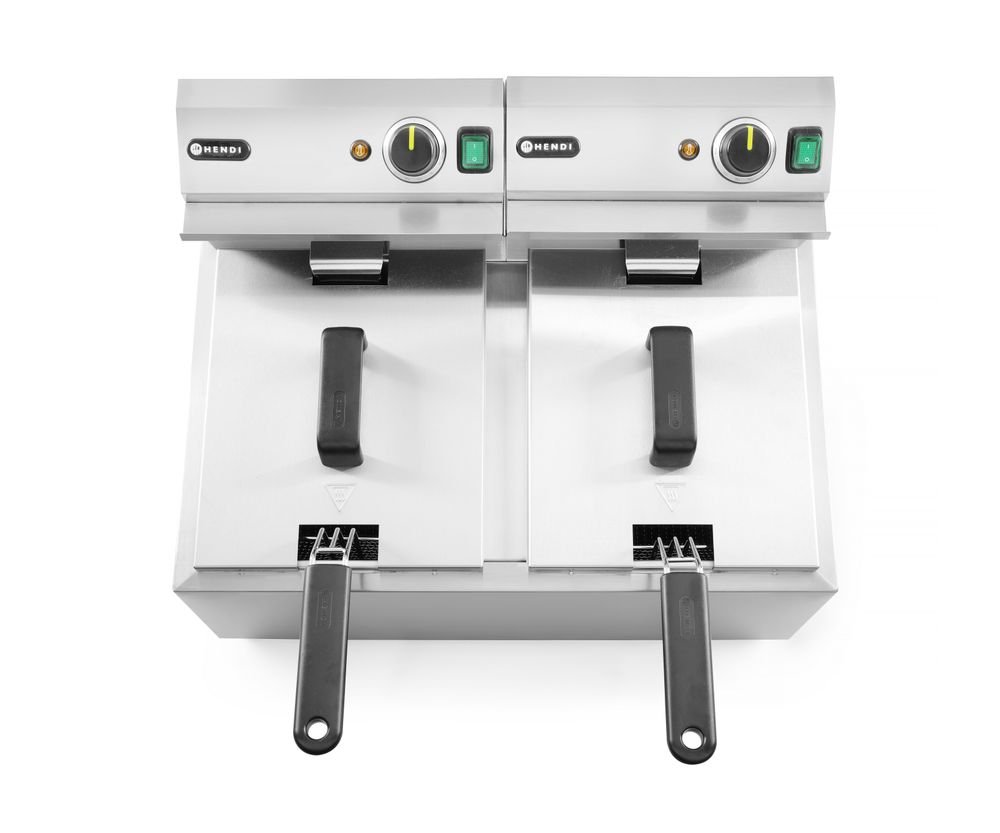 Profi Line Fritteuse, 2 × 8 l, HENDI, Profi Line, 16L, 230V/7000W, 605x460x(H)369mm Profi Line Fritteuse, 2 × 8 l, HENDI, Profi Line, 16L, 230V/7000W, 605x460x(H)369mm