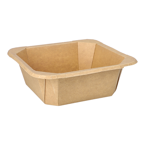 2400 Lunchboxen, Pappe eckig 1200 ml 6 cm x 18 cm x 18 cm braun