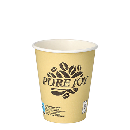 50 Trinkbecher, Pappe 0,2 l Ø 8 cm · 9,2 cm creme "Pure Joy" 18000 Trinkbecher, Pappe 0,2 l Ø 8 cm · 9,2 cm creme "Pure Joy"