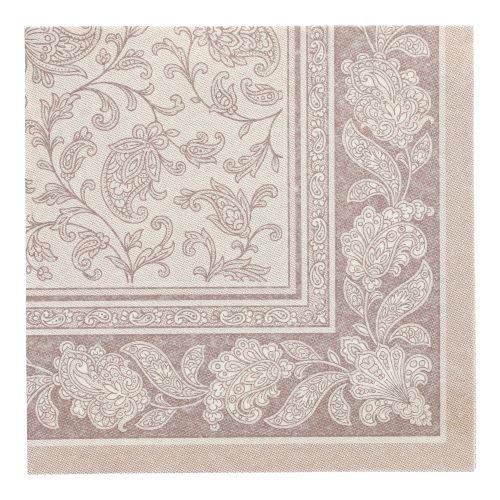 12000 Servietten "ROYAL Collection" 1/4-Falz 40 cm x 40 cm mocca "Ornaments"