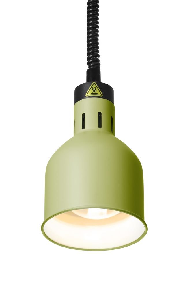 Höhenverstellbare Wärmelampe, zylinderförmig, Grün, 230V/250W, ⌀175x(H)250mm