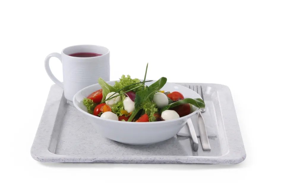 Polyestertablett für Selbstbedienungsrestaurants, AmerBox, GN 1/2, Granit, 325x265mm Polyestertablett für Selbstbedienungsrestaurants, AmerBox, GN 1/2, Granit, 325x265mm