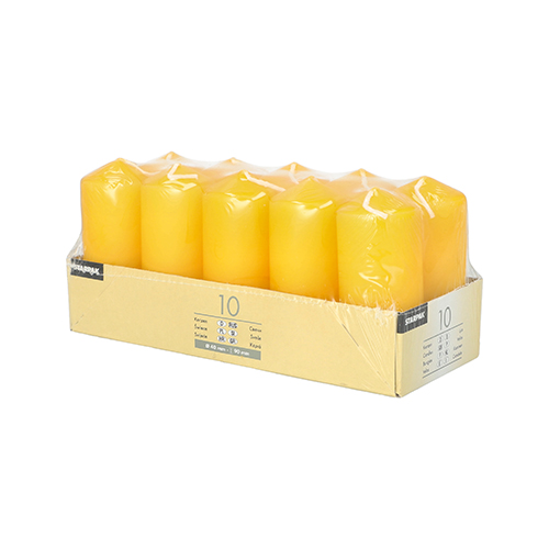 3960 Stumpenkerzen Ø 40 mm · 90 mm goldgelb