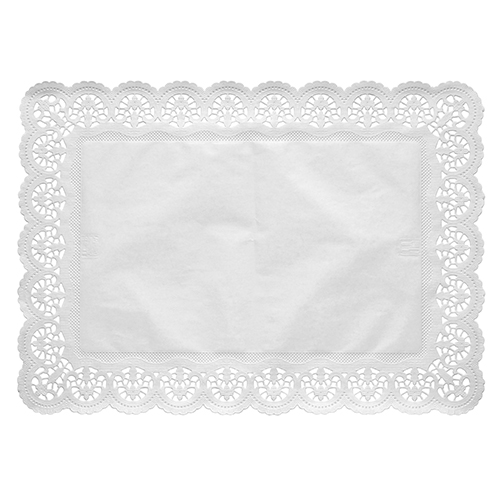 40000 Spitzenpapiere eckig 53 cm x 32,5 cm weiss