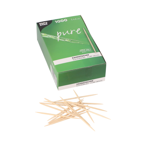 1536000 Zahnstocher, Holz "pure" rund 6,8 cm