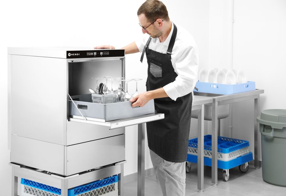 Geschirrspüler 50x50 - elektronische Steuerung, HENDI, 400V/6600W, 576x645x(H)837mm