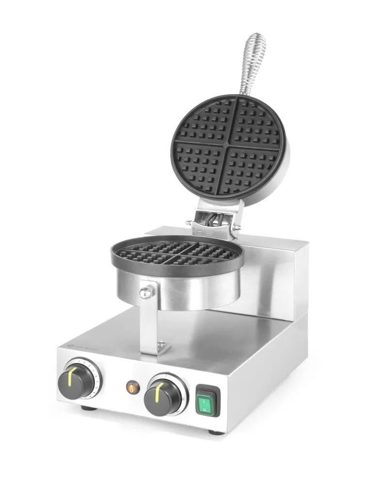 Waffeleisen rund, 230V/1000W, 250x491x(H)285mm Waffeleisen rund, 230V/1000W, 250x491x(H)285mm
