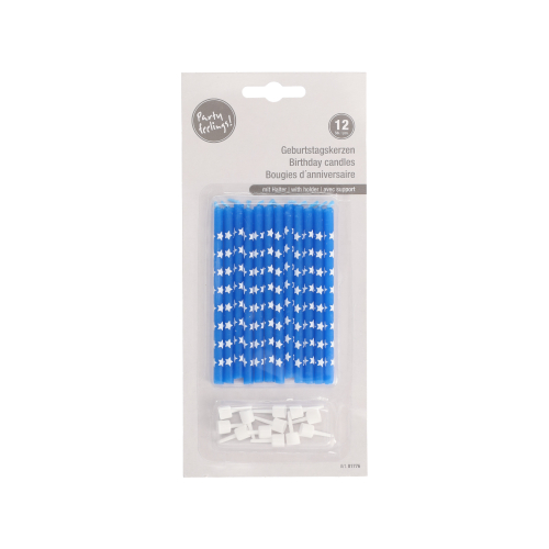 120 Geburtstagskerzen 10 cm farbig sortiert mit Halter 34560 Geburtstagskerzen 10 cm farbig sortiert mit Halter