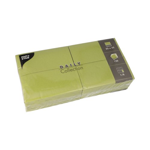 27000 Servietten "DAILY Collection" 1/8-Falz 32 cm x 32 cm olivgrün
