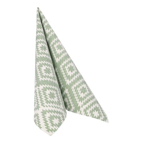12000 Servietten "ROYAL Collection" 1/4-Falz 40 cm x 40 cm dunkelgrün "Ethnic Look"