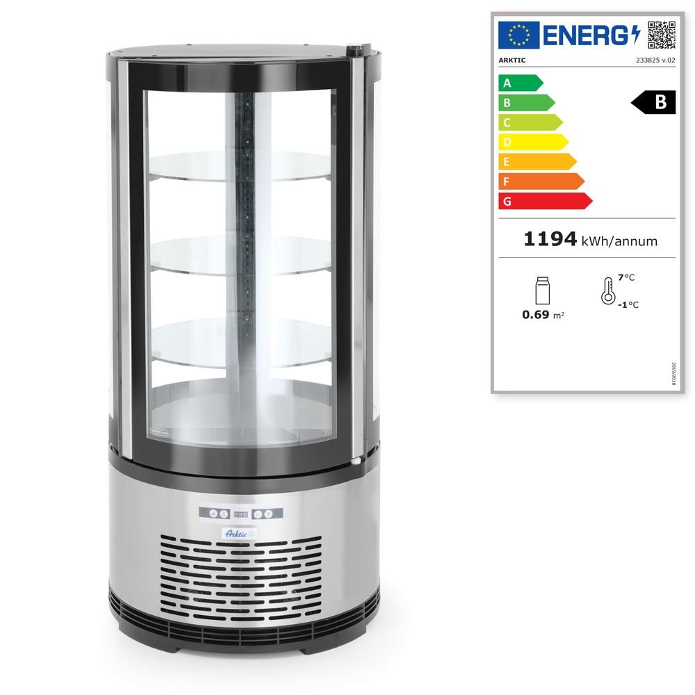 Kuchenvitrine, rund 100L, Arktic, 100L, 230V/210W, ⌀480x(H)1065mm