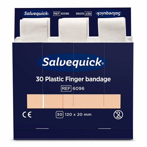 3300 Set "Cederroth" Salvequick Plastic Pflaster (30 Stück) braun "Finger Bandage" , Refill