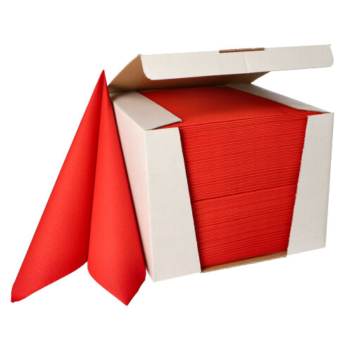 100 Servietten "ROYAL Collection" 1/4-Falz 40 cm x 40 cm rot 12000 Servietten "ROYAL Collection" 1/4-Falz 40 cm x 40 cm rot