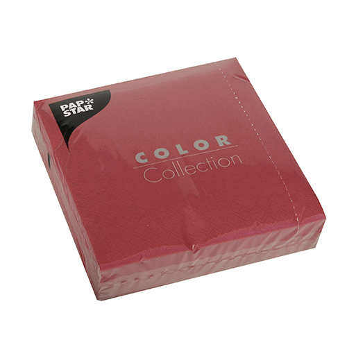 25200 Servietten, 3-lagig 1/4-Falz 33 cm x 33 cm bordeaux