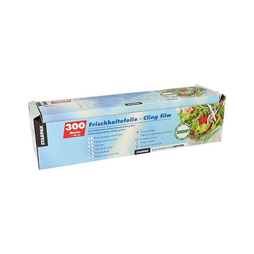 240 Frischhaltefolie, PVC 300 m x 30 cm mit praktischem Schneidesystem
