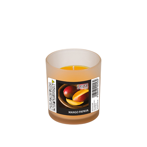768 "Flavour by GALA" Duftkerze im Glas Ø 70 mm · 77 mm pfirsich - Mango-Papaya "Indro"