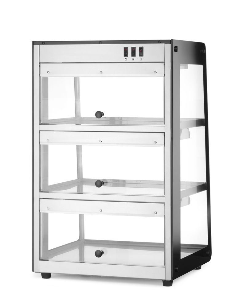 Beheiztes Thekendisplay, Schwarz, 220-240V/500W, 472x447x(H)775mm Beheiztes Thekendisplay, Schwarz, 220-240V/500W, 472x447x(H)775mm