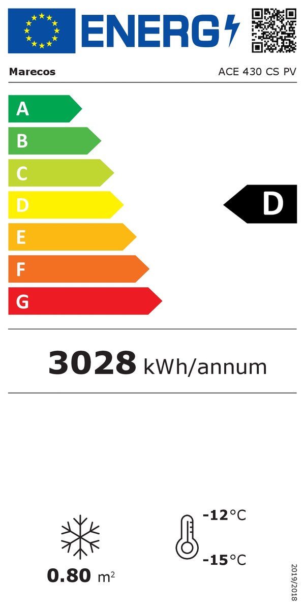 TiefkühlschrankmitGlastür-weiß,ModellACE430CSPV