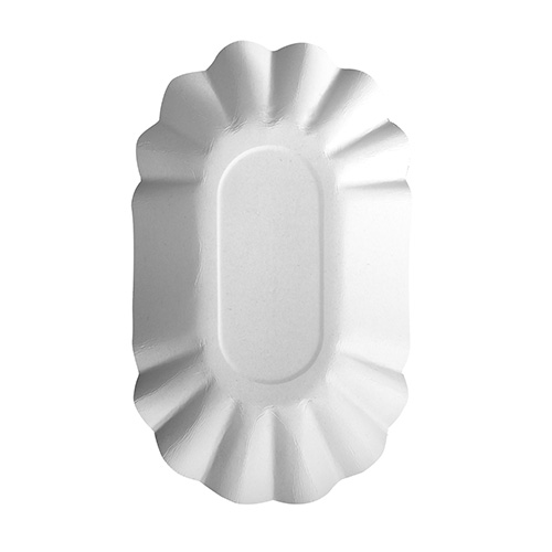60000 Schalen, Pappe "pure" oval 9 cm x 16 cm x 3 cm weiss