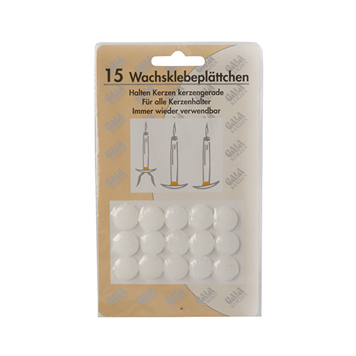 135000 Wachsklebeplättchen Ø 15 mm weiss