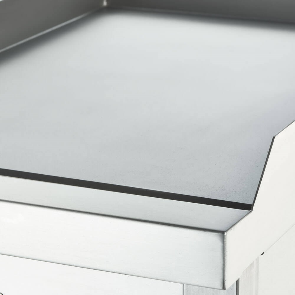 Gas-Griddleplatte, verchromt als Tischgerät, Serie 700 ND - glatt 800x700x250 mm (BxTxH) Gas-Griddleplatte, verchromt als Tischgerät, Serie 700 ND - glatt 400x700x250 mm (BxTxH)