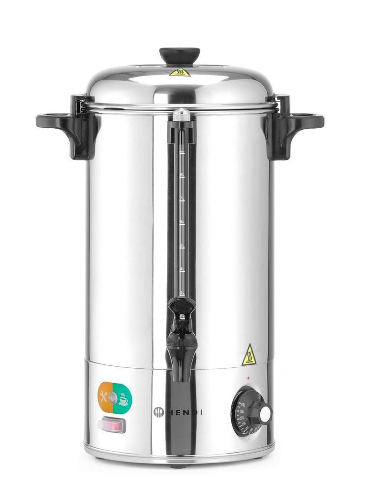 Heißgetränkespender, HENDI, 9L, Silber, 230V/2200W, 370x332x(H)472mm