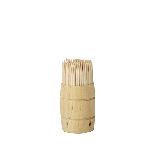 960000 Zahnstocher, Holz "pure" rund 6,8 cm im Spender aus Holz