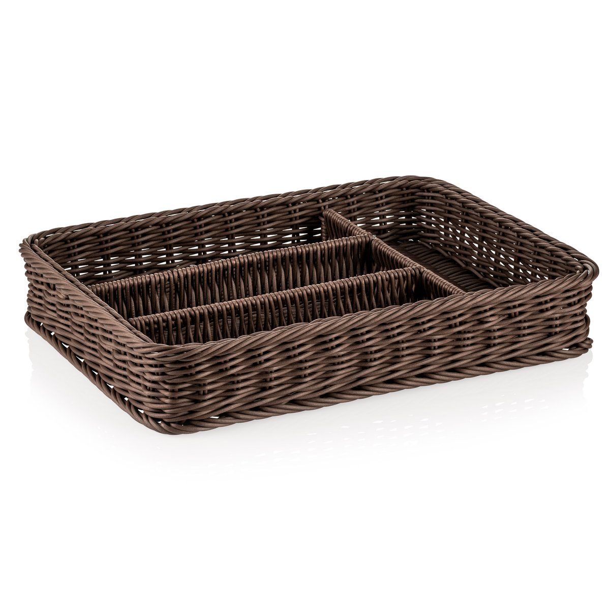 Besteckkorb 40 x 30 x 6,5 cm, braun