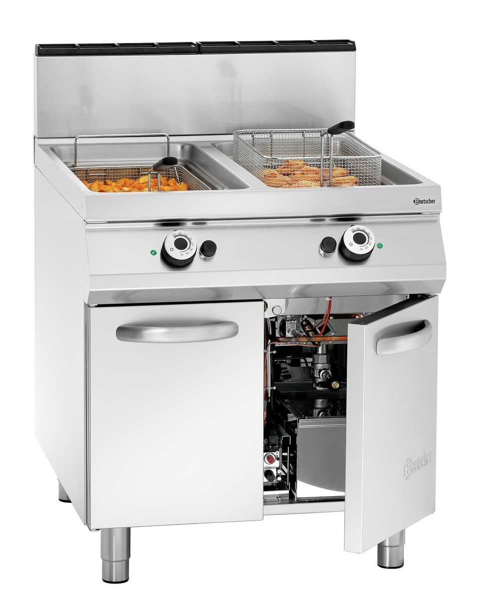 Gas-Standfritteuse, 2 Becken Gas-Standfritteuse, 2 Becken