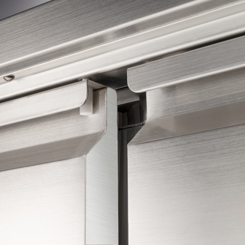 Edelstahl Kühltisch, 3-türig, GN 1/1, 1365x700x875 mm (BxTxH), ohne Aufkantung