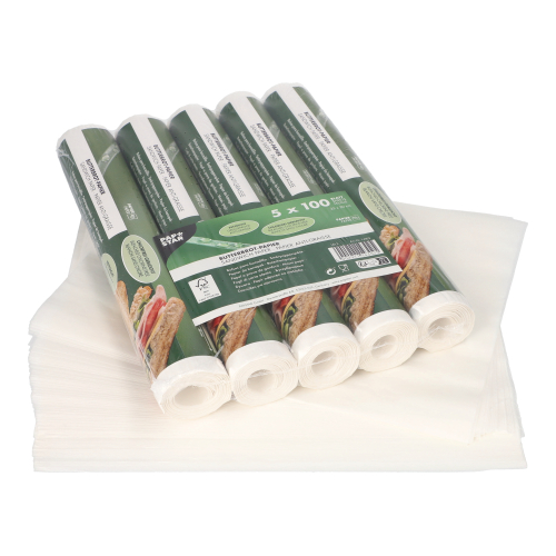 100000 Blatt Butterbrotpapier 25 cm x 30 cm weiss