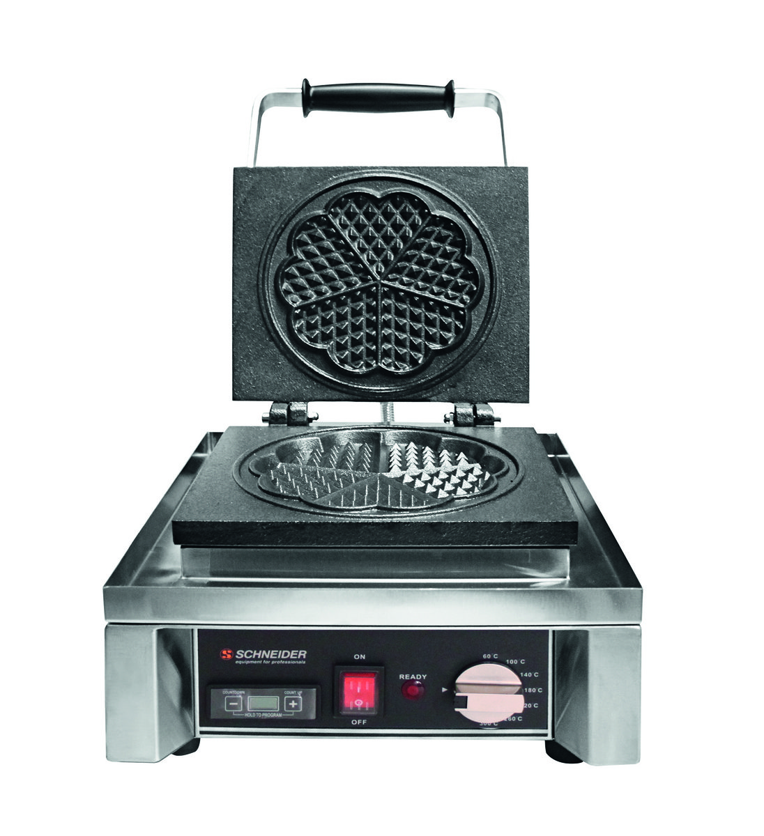 Waffel-Eisen mit digitalem Timer "Herz5" Waffel-Eisen mit digitalem Timer "Herz5"