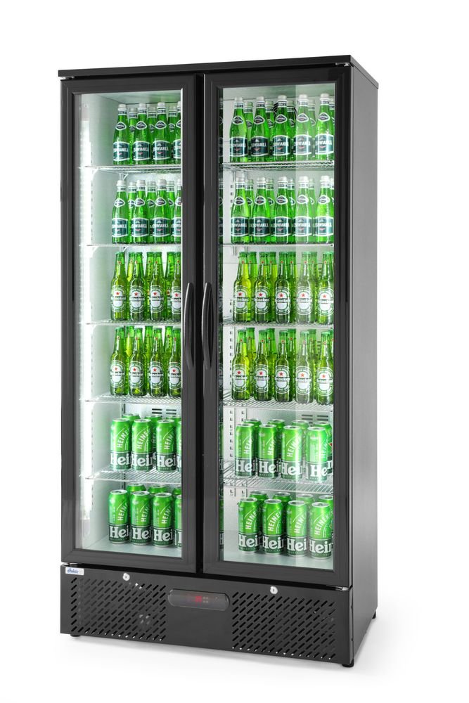 Bar-Kühlschrank mit Doppeltür, Arktic, 477L, Schwarz, 220-240V/365W, 900x530x(H)1820mm