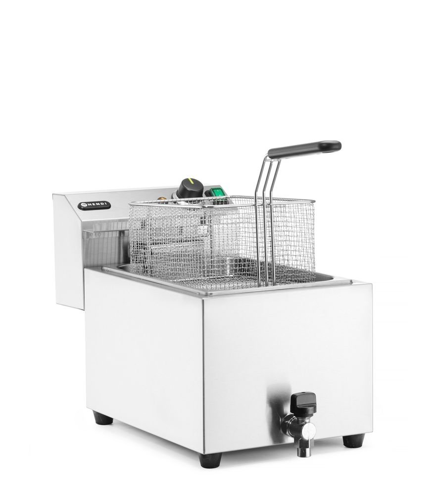 Fritteuse XL Profi Line mit Ablasshahn, 10 Liter, HENDI, Profi Line, 10L, 400V/6600W, 300x680x(H)420mm Fritteuse XL Profi Line mit Ablasshahn, 10 Liter, HENDI, Profi Line, 10L, 400V/6600W, 300x680x(H)420mm