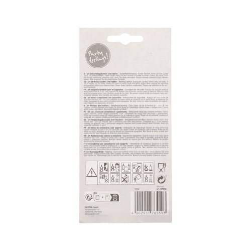 24 Geburtstagskerzen mit Halter 6 cm farbig sortiert pastell 69120 Geburtstagskerzen mit Halter 6 cm farbig sortiert pastell