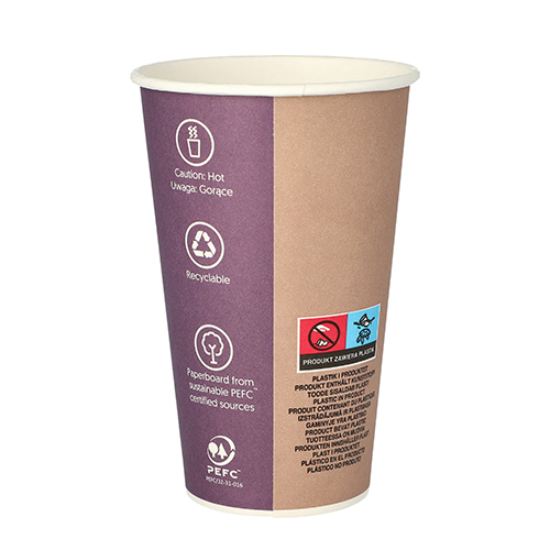 18000 Trinkbecher, Pappe "To Go" 0,4 l Ø 9 cm · 13,5 cm