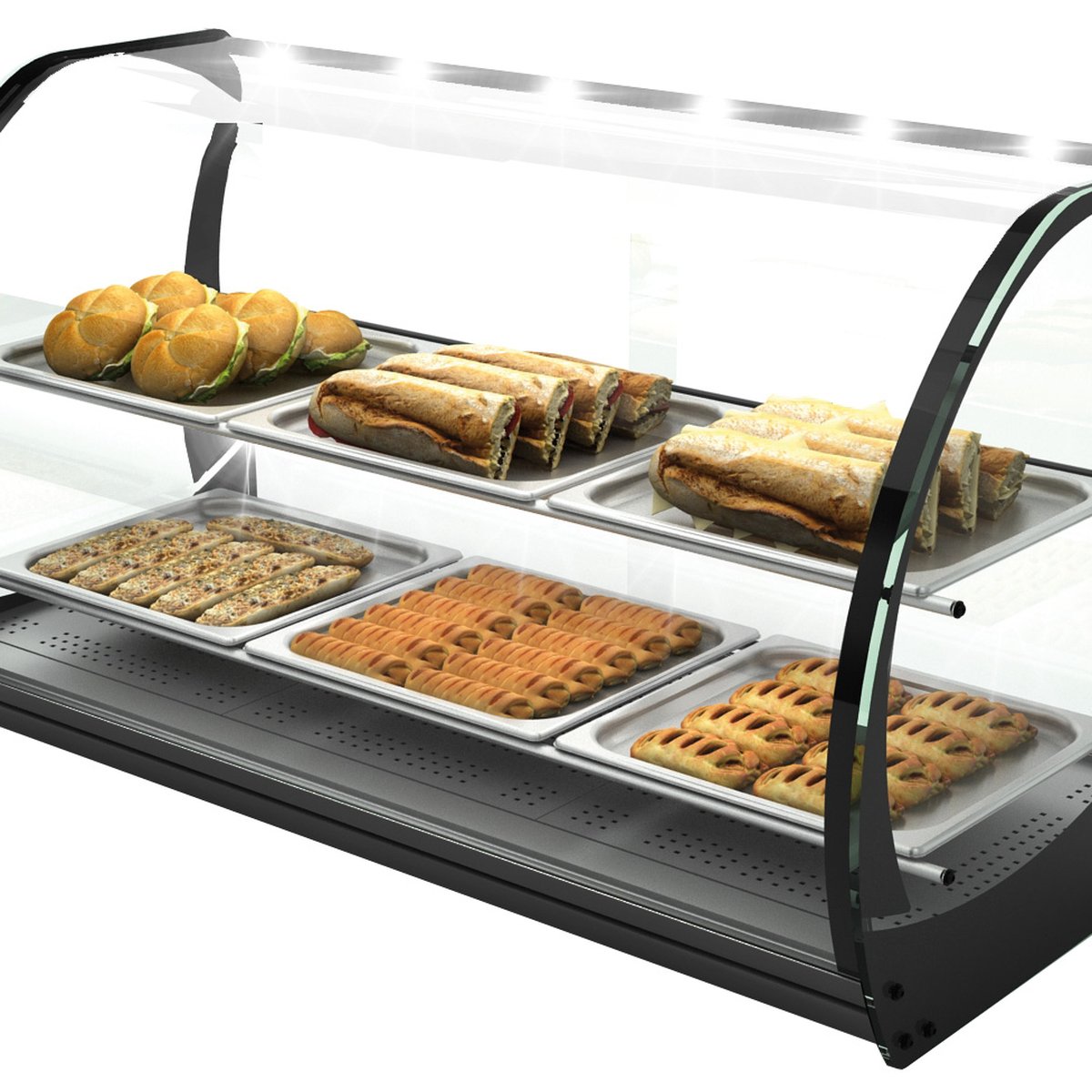 Warmhaltevitrine Honda 6x 2/3 GN x 20 mm Warmhaltevitrine Honda 6x 2/3 GN x 20 mm