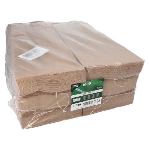 48000 Papierfaltenbeutel gefädelt Kraftpapier 42 cm x 15 cm x 7 cm braun Füllinhalt 3 kg