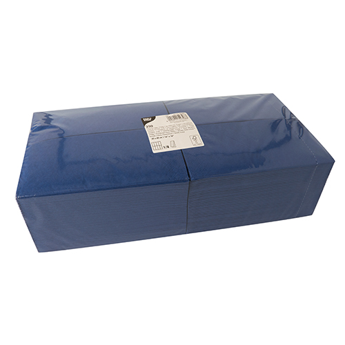 16000 Servietten, 3-lagig 1/8-Falz 40 cm x 40 cm dunkelblau