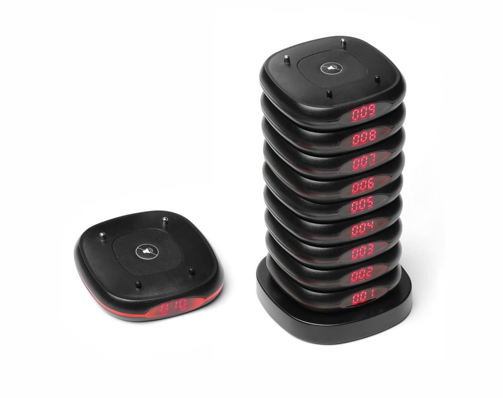 Restaurant-Pager – Set mit 10 Stück, HENDI, 80x80x(H)100mm