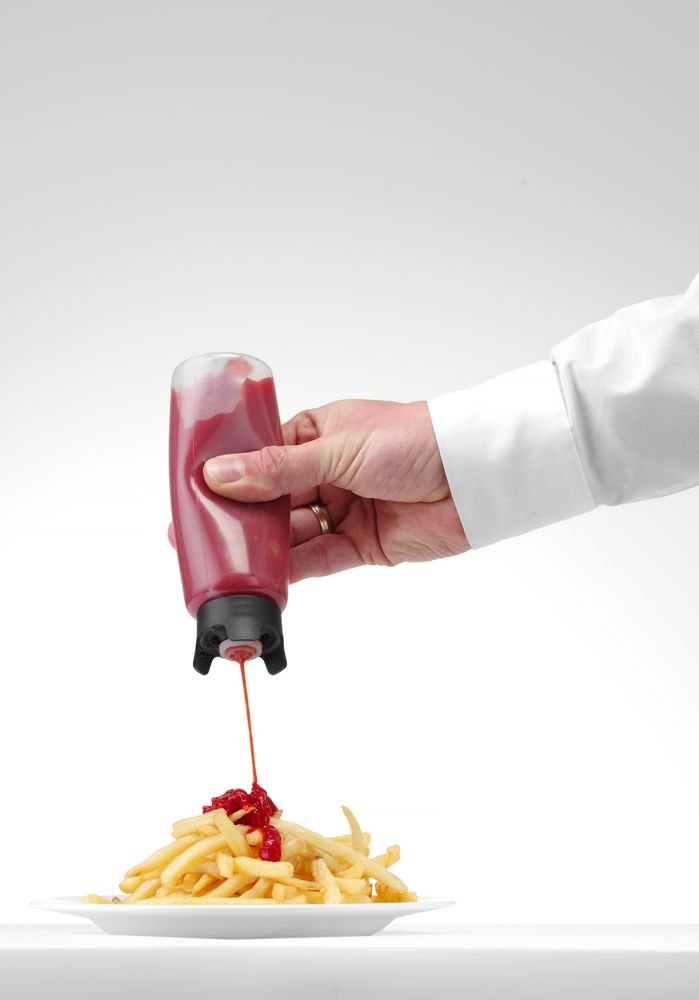 Spenderflasche, tropffrei, HENDI, 0,23L, ⌀50x(H)160mm Spenderflasche, tropffrei, HENDI, 0,23L, ⌀50x(H)160mm