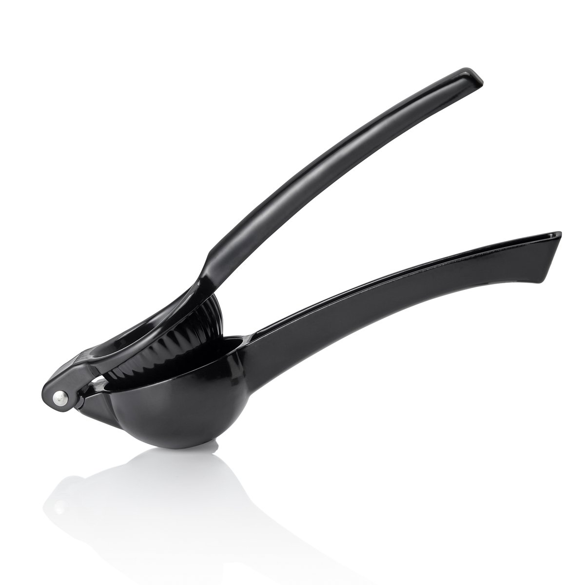 Zitruspresse, Ø 6 cm, 22 x 7,5 cm, schwarz, Aluguss