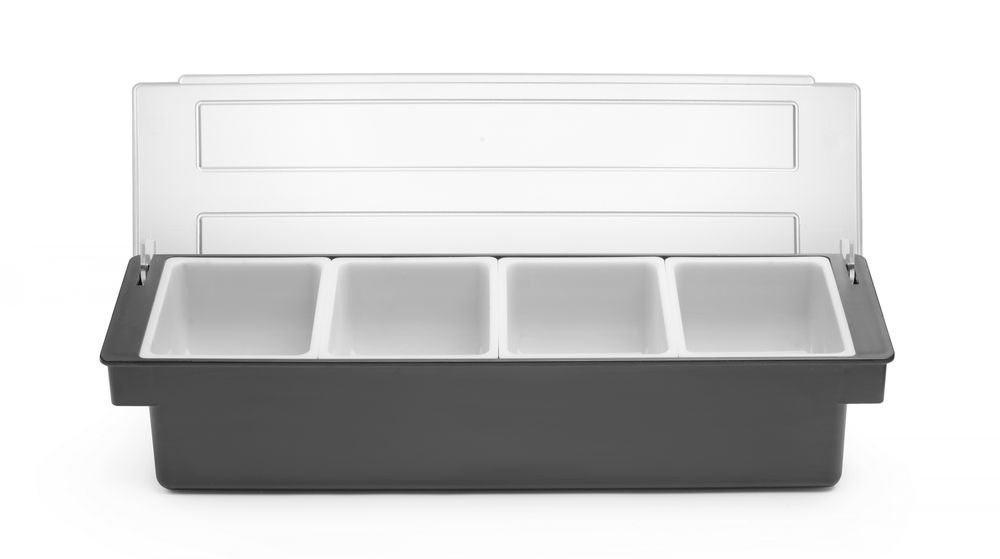 Zutatenbox – 4 Behälter, BarUp, 480x150x(H)100mm